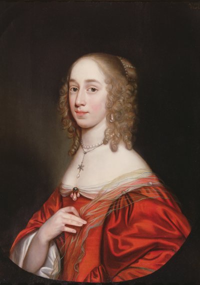 Retrato de una noble, medio cuerpo de Gerrit van Honthorst