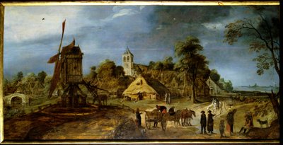 Calle de un pueblo de Gerrit van Honthorst