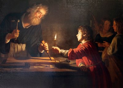Infancia de Cristo, c1620 de Gerrit van Honthorst