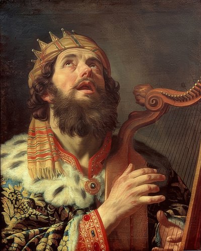 El Rey David Tocando el Arpa de Gerrit van Honthorst