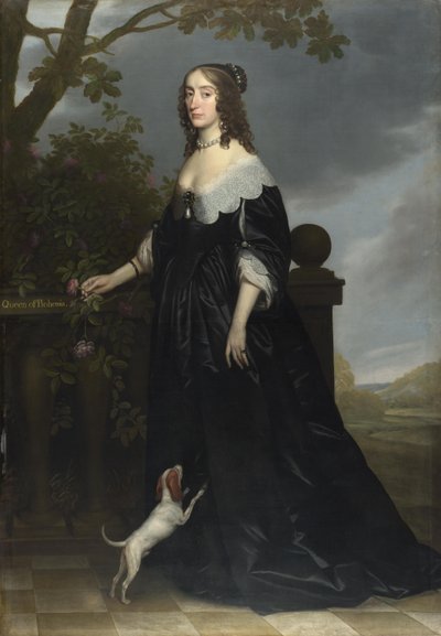 Retrato de Elizabeth Stuart (1596-1662), Reina de Bohemia, esposa del Elector Palatino Federico V e hija de Jacobo I, 1642 de Gerrit van Honthorst