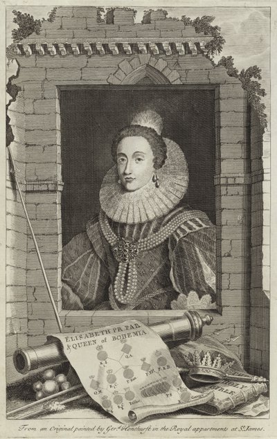 Retrato de Elizabeth Stuart, Reina de Bohemia de Gerrit van Honthorst