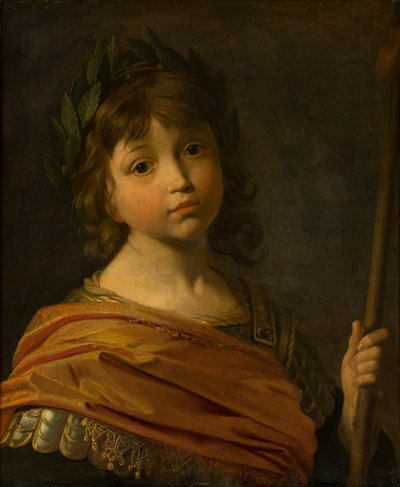 Retrato de Mauricio o Moritz, Príncipe Palatino (1621-1652) representado como Marte, cuando era niño, c.1625-35 (óleo sobre lienzo) de Gerrit van Honthorst