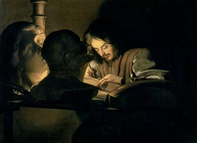 El artista trabajando de Gerrit van Honthorst