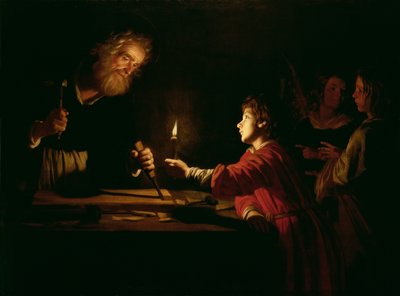 La infancia de Cristo, c.1620 de Gerrit van Honthorst