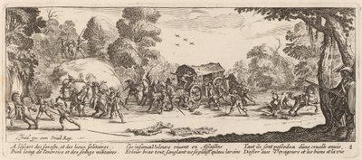 Ataque a un Carruaje de Gerrit van Schagen after Jacques Callot