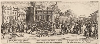 Destrucción de un convento de Gerrit van Schagen after Jacques Callot