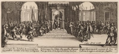 Distribución de recompensas de Gerrit van Schagen after Jacques Callot