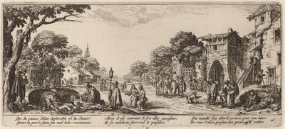 Soldados moribundos al borde del camino de Gerrit van Schagen after Jacques Callot