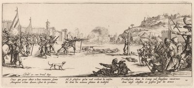 El pelotón de fusilamiento de Gerrit van Schagen after Jacques Callot