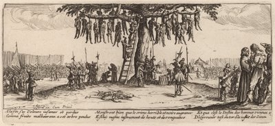 La ejecución de Gerrit van Schagen after Jacques Callot