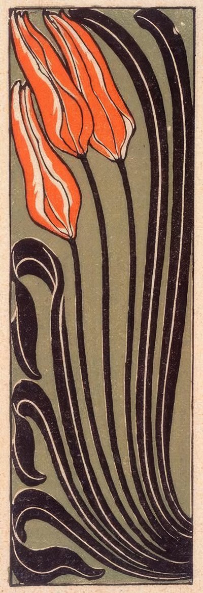 Ornamento de tulipanes de Gertrud Kleinhempel