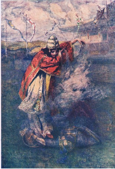 Duessa disipó la Nube Encantada, Cuentos de la Reina de las Hadas publicados por George Harrap and Company de Gertrude E. Demain (after) Hammond