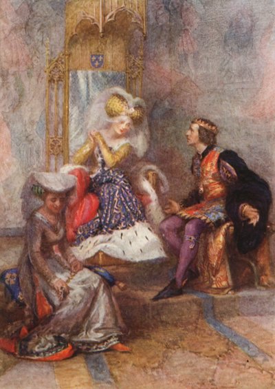 Shakespeare, Rey Enrique V (litografía en color) de Gertrude E. Demain (after) Hammond