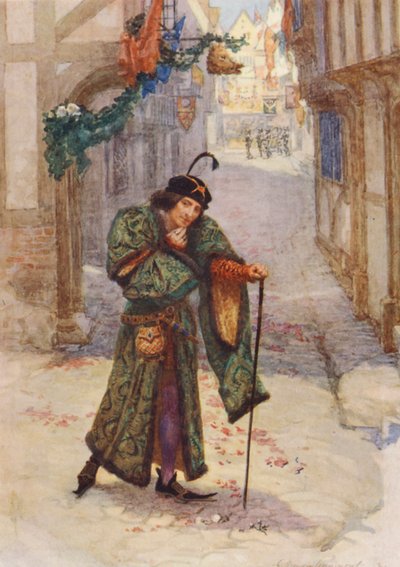 Shakespeare, Rey Ricardo III (litografía en color) de Gertrude E. Demain (after) Hammond