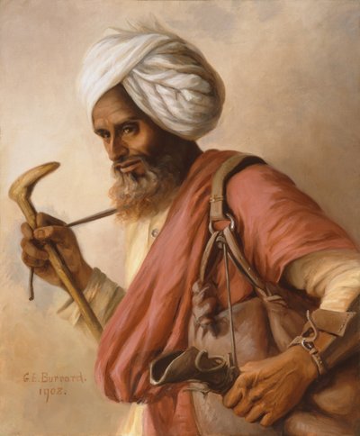Hasan, portador de agua para la artista y su esposo en Simla en 1908 de Gertrude Ellen Burrard