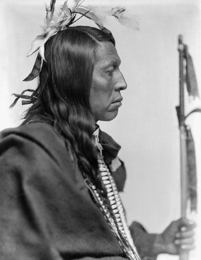 Jefe Sioux Flying Hawk, c.1900 (foto en blanco y negro) de Gertrude Käsebier
