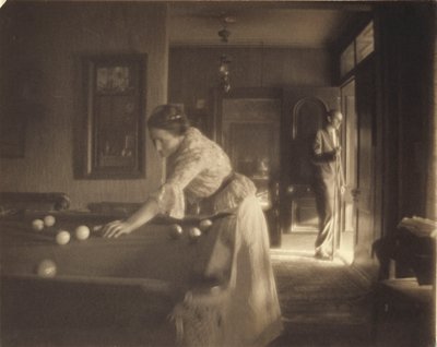 El Juego de Billar, c.1907 de Gertrude Käsebier