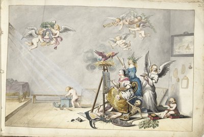 La victoria de la pintura sobre la muerte de Gesina ter Borch (signed by artist)