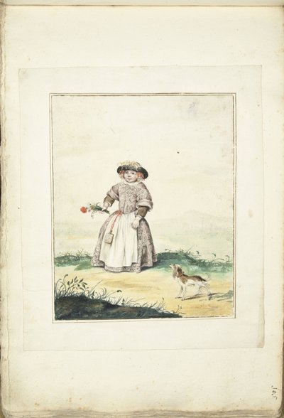 niño en un paisaje de Gesina ter Borch