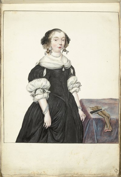 retrato, de, un, mujer de Gesina ter Borch