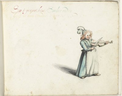 Niño tocando el violín de Gesina ter Borch