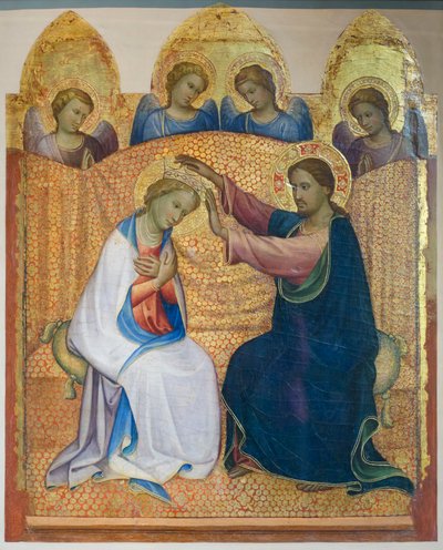 Coronación de la Virgen con ángeles, c.1404 (temple y pan de oro sobre tabla) de Gherardo Starnina