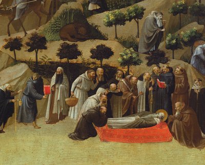 Detalle de la Thebaid, muerte de un santo, c.1410 de Gherardo Starnina