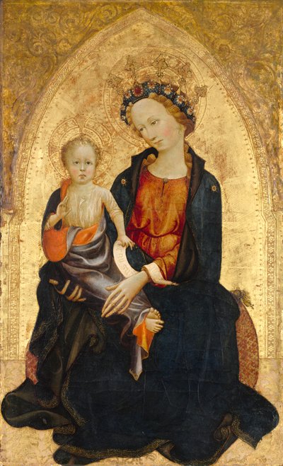 Virgen con el Niño, c. 1400 (óleo y dorado sobre tabla de madera) de Gherardo Starnina
