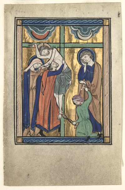 Miniature Excised from the "Potocki Psalter": The Deposition de Gherardo Starnina