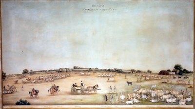 Granja del Coronel Skinner en Dhana, 1828 de Ghulam Ali Khan