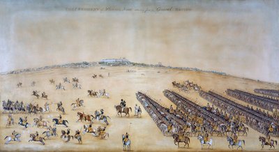 El 1er Regimiento de Caballería de Skinner regresando de una revisión general de Ghulam Ali Khan