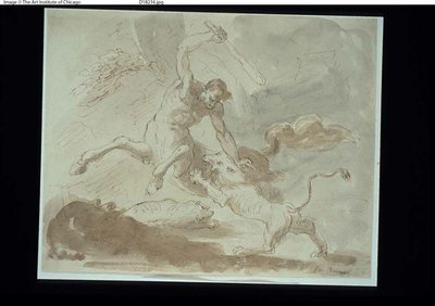 Centauro luchando con León de Giacinto Brandi
