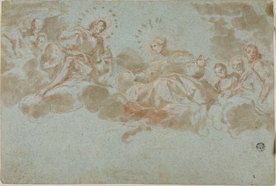 Cristo y la Virgen en la gloria de Giacinto Brandi
