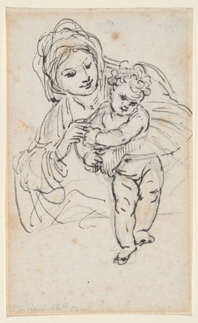 Madonna y la niña de Giacinto Calandrucci