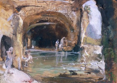 Bañistas Dentro de la Cueva, Nápoles de Giacinto Gigante