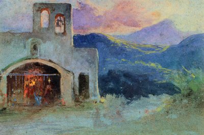 Iglesia de campo cerca de Cava, c.1857 de Giacinto Gigante