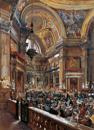 Interior de la capilla del Tesoro de San Jenaro de Giacinto Gigante