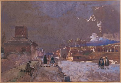 Italia, La Calle de las Tumbas en Pompeya de Giacinto Gigante