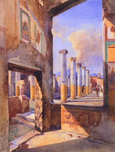 La Casa de los Capiteles de Colores en Pompeya de Giacinto Gigante