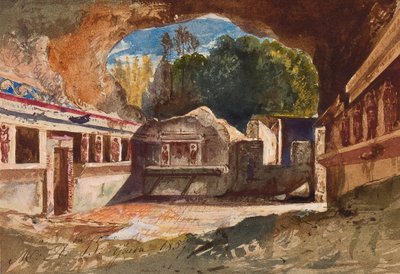 El tepidarium, Pompeya, con adiciones de la Princesa María Anunciata de Borbón (1843-1871), 1857 de Giacinto Gigante