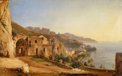 Vista de Amalfi desde la Cueva de los Capuchinos, por Giacinto Gigante de Giacinto Gigante