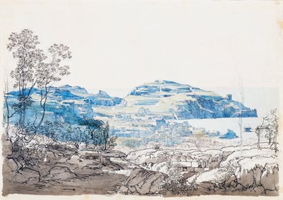 Vista de Ischia (Lacco Ameno), c. 1845 de Giacinto Gigante