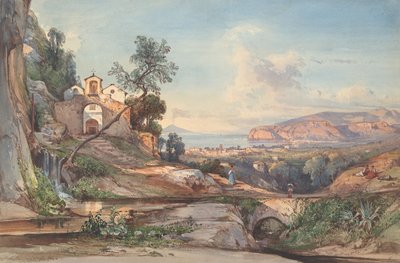 Vista de Sorrento, con la bahía de Nápoles al fondo de Giacinto Gigante