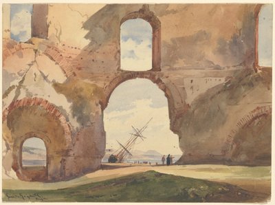 Vista a través del Templo de Venus, Baia de Giacinto Gigante