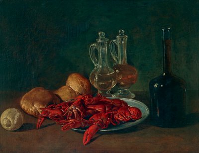 Camarones en un plato de Giacomo Ceruti