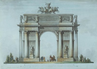 La Puerta del Triunfo de Narva en San Petersburgo, 1814 de Giacomo Antonio Domenico Quarenghi