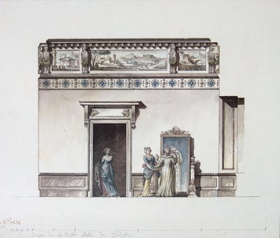 El Palacio de Pavlovsk. Diseño para el vestidor, Finales de 1790s de Giacomo Antonio Domenico Quarenghi