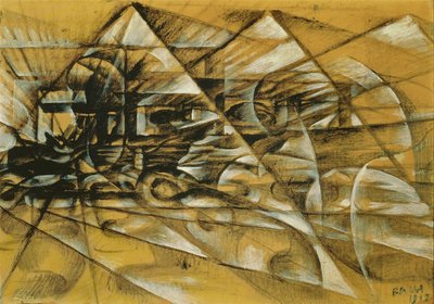La velocidad de un automóvil de Giacomo Balla