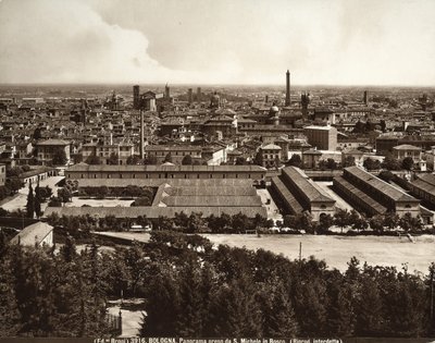 Panorama de la ciudad de Bolonia: vista desde San Michele en Bosco de Giacomo Brogi